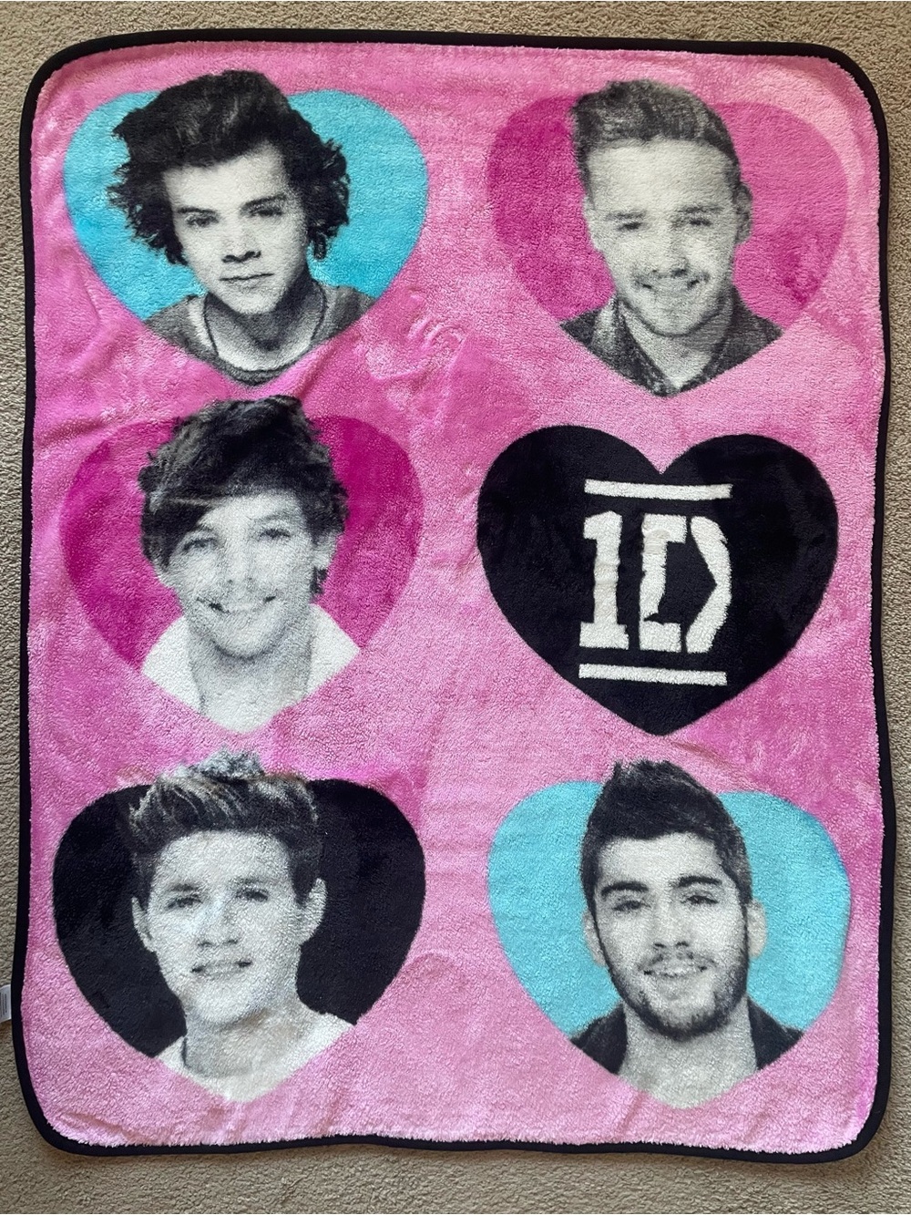 2014 One Direction Fleece Throw Blanket